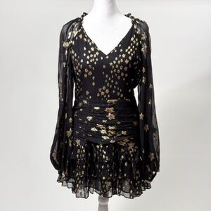 LoveShackFancy Rina Fil Coupé Mini Dress -  Size 6 - Retail $595 ✨🌟🖤